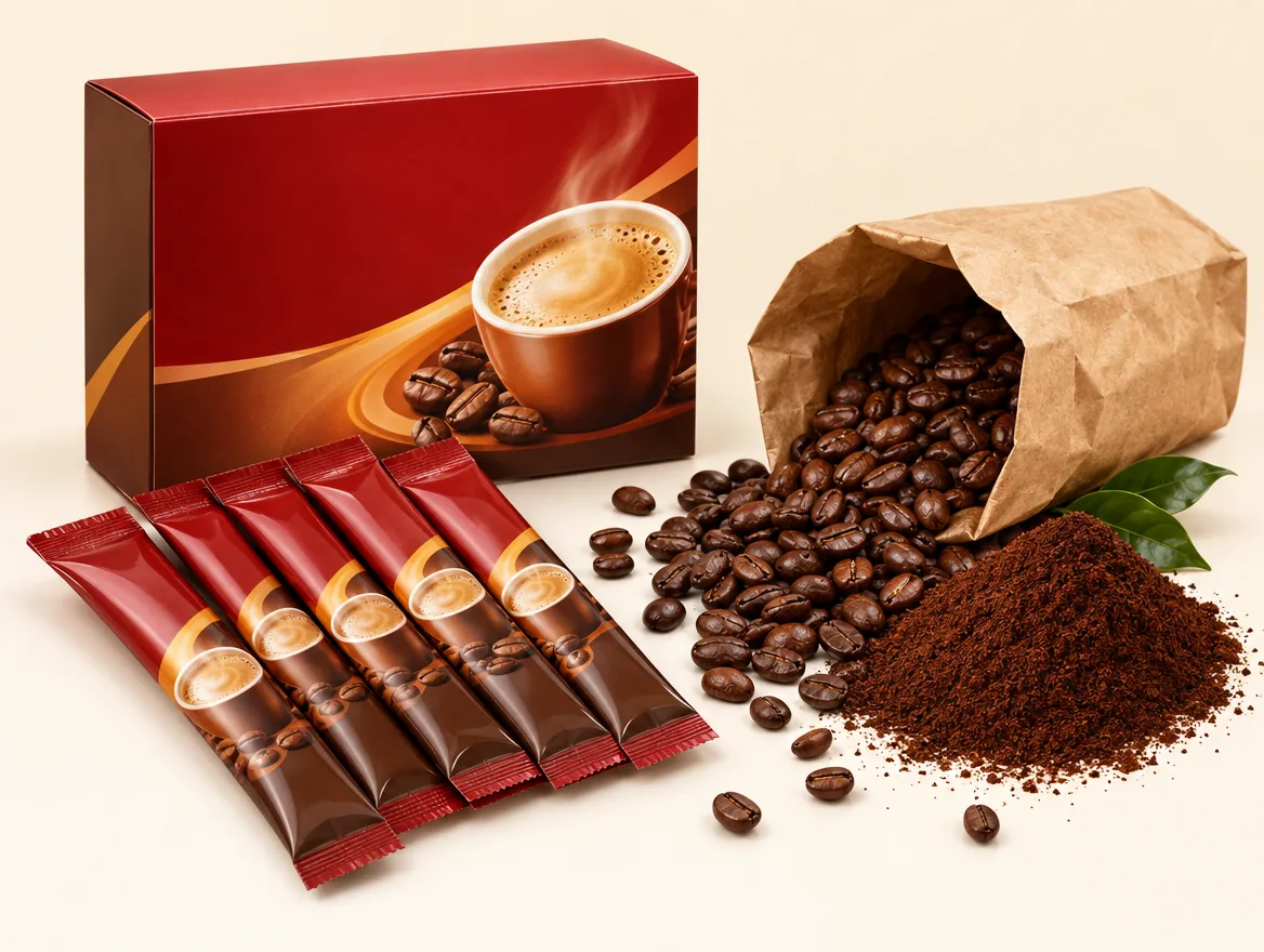 3-in-1 coffee sachets and loose coffee