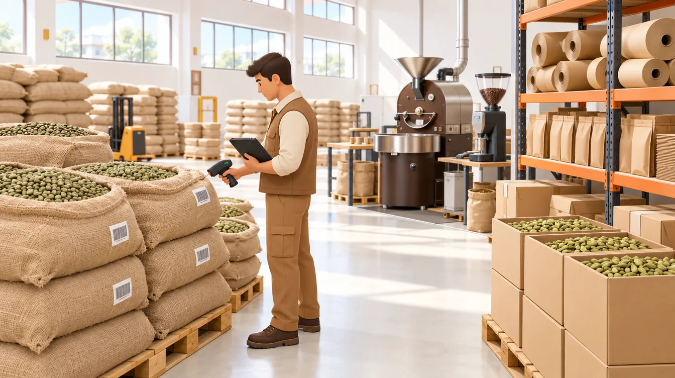 Coffee raw materials warehouse